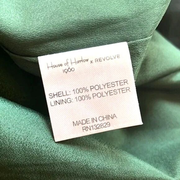 HouseĀ Of Harlow 1960 x Revolve Ambrosia Dressā~ Metallic Green Slip Dress ~ SZ L - Picture 10 of 14